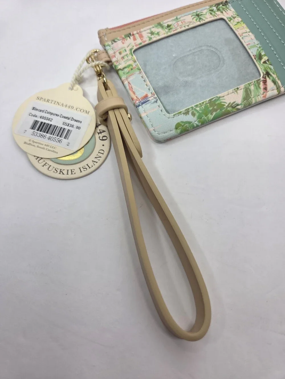 Spartina 449 Slim Card Coin Purse Coastal Dreams Wristlet NWT